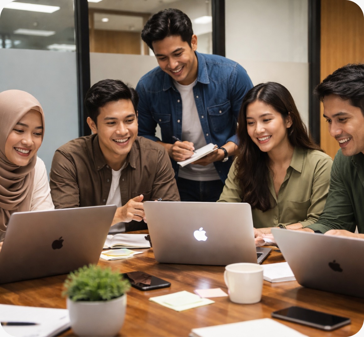 Indonesian development team collaborating